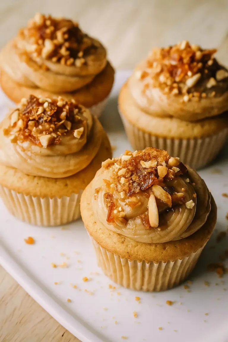 Triple-Peanut-Toffee-Crisp-Cupcakes